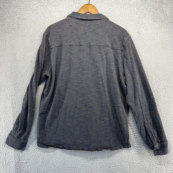 Prana Shirt Men's Extra Large Blue Gray Button Organic Cotton Pocket Collared - Picture 7 of 10